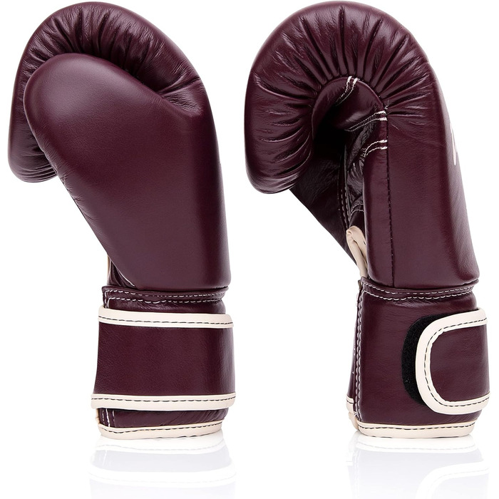 Боксерські рукавички Fairtex BGV16 з натуральної шкіри для Муай Тай, каштанові, 16 унцій