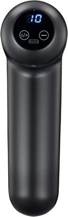 Масажний пістолет Melissa 16770048 з LCD, акумуляторний, 4 насадки, чорний
