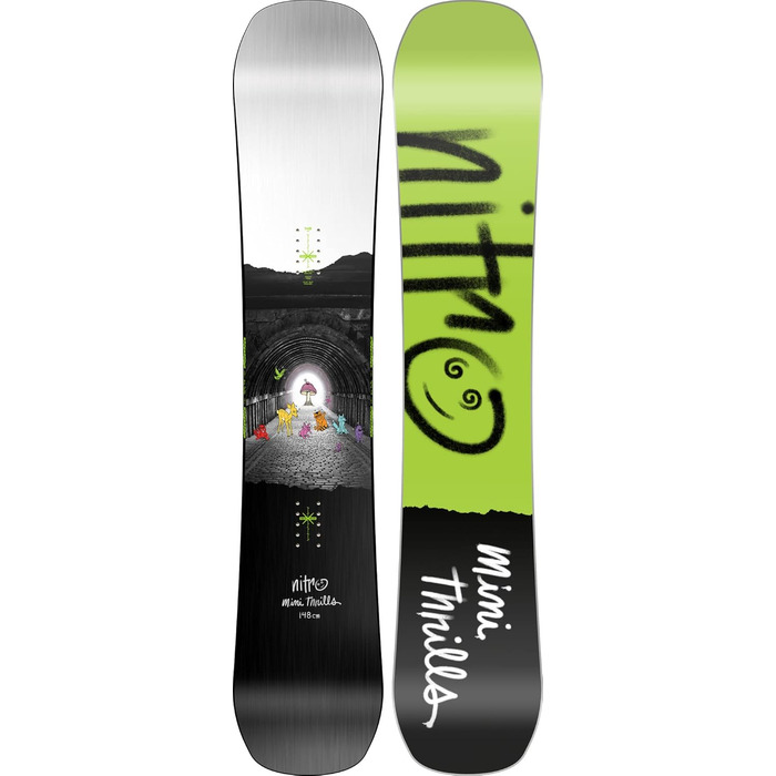 Дитяча сноуборд-дошка Nitro Mini Thrills 148 см, універсальна, для фристайлу, різнокольорова