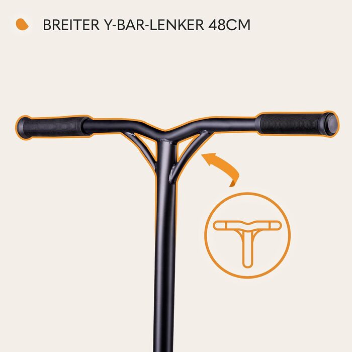 Скутер LIONELO WHIZZ Stunt - трюковий, підшипники ABEC-9, алюмінієва дека, система HIC, колеса 110мм, широке кермо, гальма Flex Fender MN Steel, чорний, унікальний дизайн