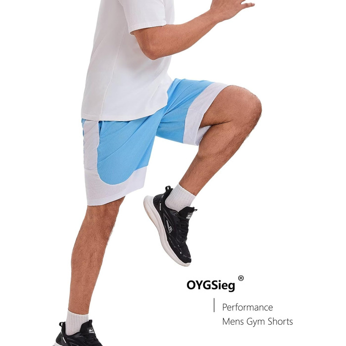 Шорти баскетбольні чоловічі OYGSieg, спортивні шорти з кишенями, швидковисихаючі, для тренувань, бігу, повсякденного носіння, 6 шт. M Seta