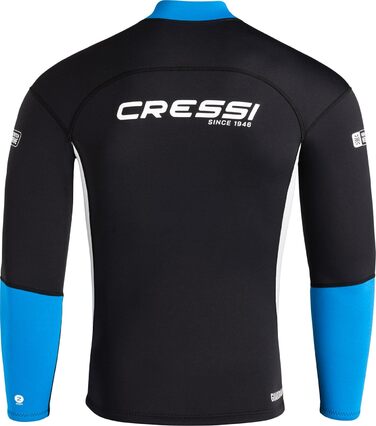 Гідрокостюм CRESSI Guardian Man 2мм неопрен (чоловічий) - куртка та штани для плавання, снорклінгу, SUP, серфінгу, каякінгу, чорно-синій, розмір 2XL/6