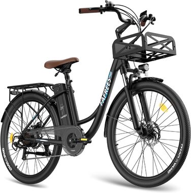 Електровелосипед Fafrees F26 26 дюймів, 250Вт, 36В 20.3А·год, для міста, для жінок і чоловіків, запас ходу 80-200 км, навантаження 120 кг, 7 швидкостей