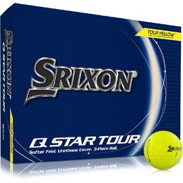 Гольф-м'ячі Srixon Q-Star Tour 5 2024 для дорослих, м'які, зі спіном, 12 шт. (4 коробки по 3) – аксесуари та подарунки для гольфу