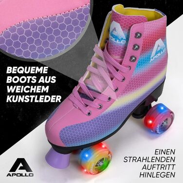 Роликові ковзани Apollo Disco Roller: класичні моделі для дітей та дорослих, регульовані Quad-ковзани (31-42)