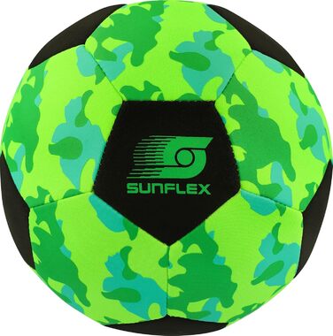 Неопреновий футбольний м'яч Sunflex Camo Green для пляжу, трави та води, м'який і міцний, для гри босоніж, для всіх вікових груп