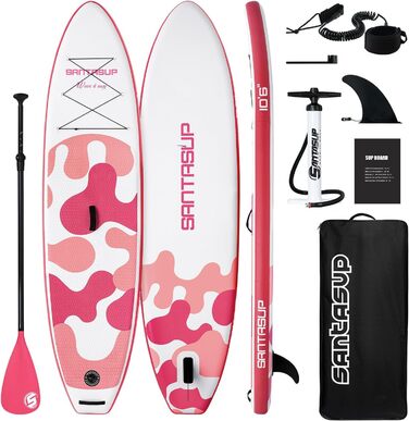 Надувне SUP-борд Stand Up Paddle Board 320/335см з аксесуарами: весло, насос, рюкзак, лінь, водонепроникна сумка. Для дорослих. Колір: корал