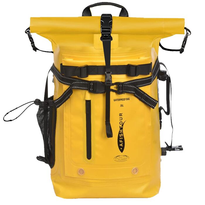 Водонепроникний рюкзак 35L для каякінгу, рафтингу та пляжу (жовтий)