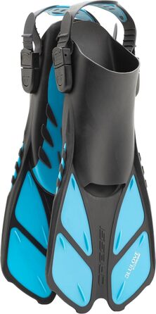 Ласти Cressi Bonete прозорі блакитні S/M — короткі, регульовані, легкі, міцні, для подорожей, для дорослих