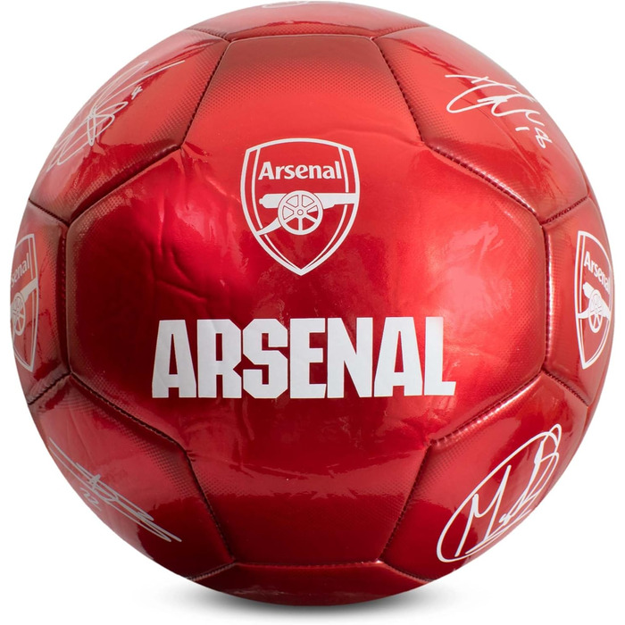 Офіційний футбольний м'яч Arsenal FC, металевий, розмір 5, для тренувань і матчів, колекційний, для дітей і дорослих, Hy-Pro