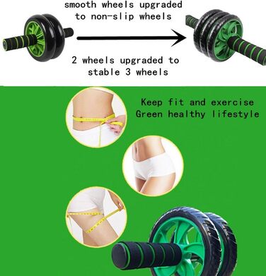 Колесо для пресу Ab Wheel - тренажер для фітнесу та зміцнення м'язів пресу, синього кольору