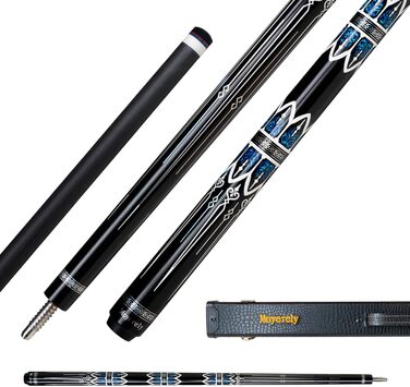 Професійний більярдний кий Moyerely з карбону, 11.8/12.5 мм, низька деформація, з чохлом MF4