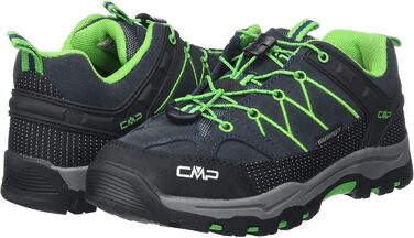 Дитячі трекінгові черевики CMP Rigel Low Wp, унісекс, блакитно-зелені, 33 EU
