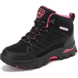Чорні трекінгові черевики для жінок | Зручні та легкі туристичні черевики | Черевики для хайкінгу, кемпінгу та тренувань | Розмір 39 EU