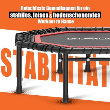 Трамплін для фітнесу DH FitLife, Ø121 см, 150 кг, з регульованими ручками | Для дітей та дорослих