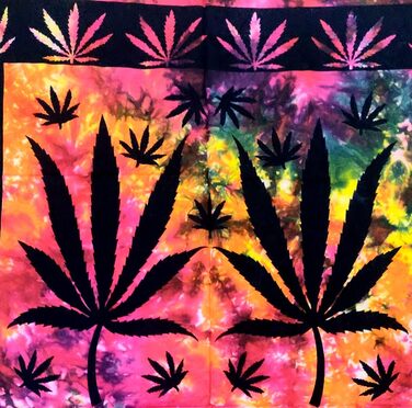 Гобелен настінний Weed Cannabis – психоделічний декор із листям марихуани, тріповий хіпі-постер, богемне мистецтво для кімнати, гуртожитку чи колажу, недорогий гобелен Rasta Ganja