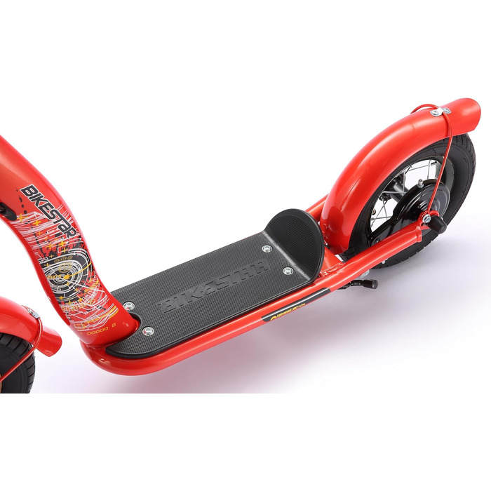 Дитячий роликовий самокат STAR SCOOTER з повітряними колесами (10 дюймів) для хлопчиків та дівчаток 4-5 років | Класичний самокат | Червоний