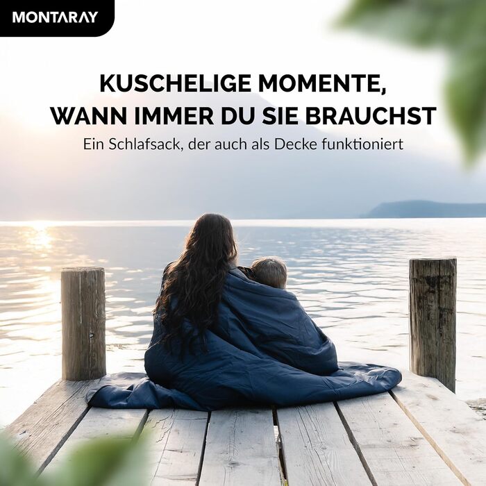 Спальний мішок туристичний з капюшоном до -3°C з подушкою - Outdoor зимовий та літній спальний мішок 3-4 сезони (75 x 220 см) - Гірський спальний мішок для жінок та чоловіків (теплий) Синій 150GSM, без капюшону