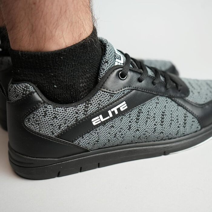 Чоловічі боулінгові черевики ELITE Pinnacle – легкі, універсальні, комфортні, преміум-якість, сірі, камуфляжні, 48 EU, 47.5 EU, широкі, чорні, сірі