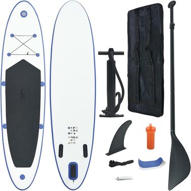 Набір надувної SUP-дошки vidaXL 330×72×10 см, синя, із веслом