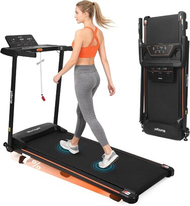 Біговий тренажер для дому 14 км/год з регулюванням нахилу 7% та LED-дисплеєм - Walking Pad до 150 кг