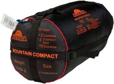 Спальний мішок Alexika Mountain Compact для туризму, 210x80x55 см, правосторонній