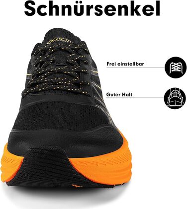 Чоловічі кросівки для бігу та ходьби Sportschuhe з широким носком, дихаючі, протиковзкі, помаранчеві, розмір 39-46 EU