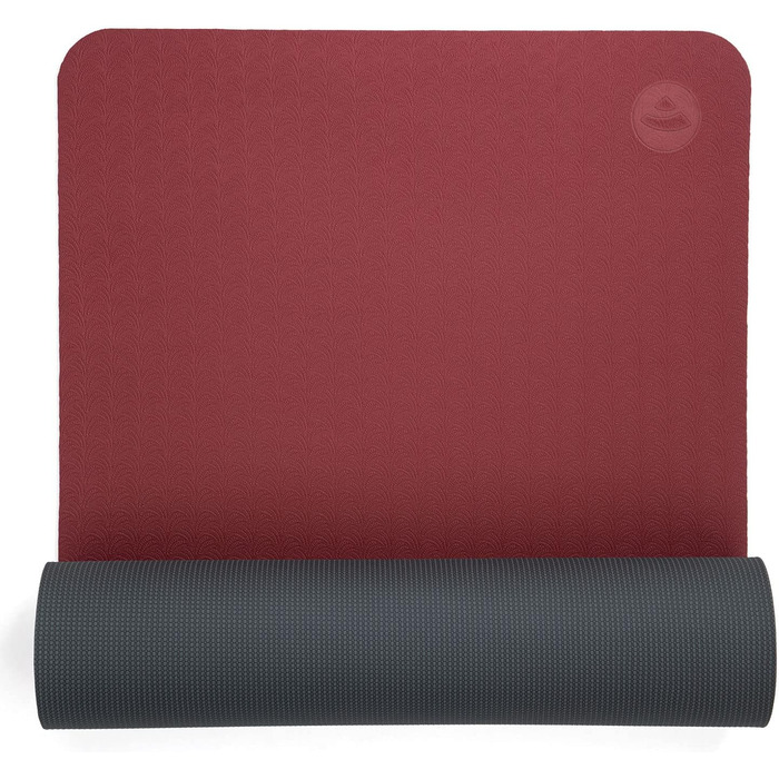 Килимок для йоги Bodhi Lotus Pro | Антиковзкий килимок для фітнесу, гімнастики, пілатесу | Килимок для тренувань, гімнастики та йоги | Гіпоалергенний килимок темно-зеленого/зеленого кольору (темно-червоний/антрацит)