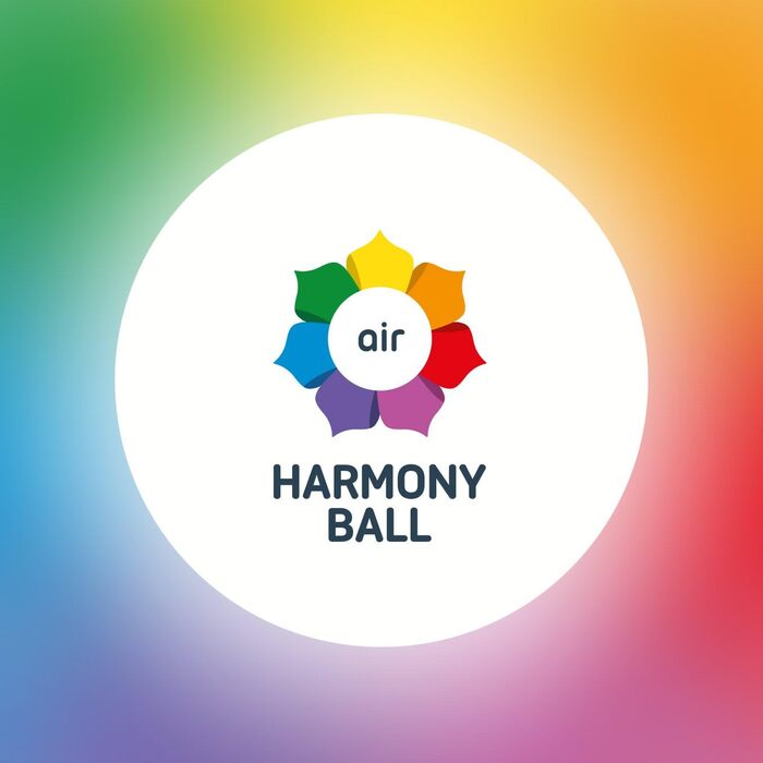 М'яч для пілатесу та гімнастики HARMONY BALL 18 см, акваблакитний, набір 2 шт, без фталатів, надувний, анти-вибуховий