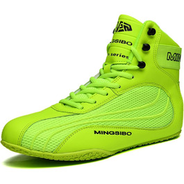 Боксерські та бойові кросівки High Top для жінок. Зручні шнурівки, дихаюча тканина, для фітнесу та тренувань. Розмір 36 EU, колір зелений