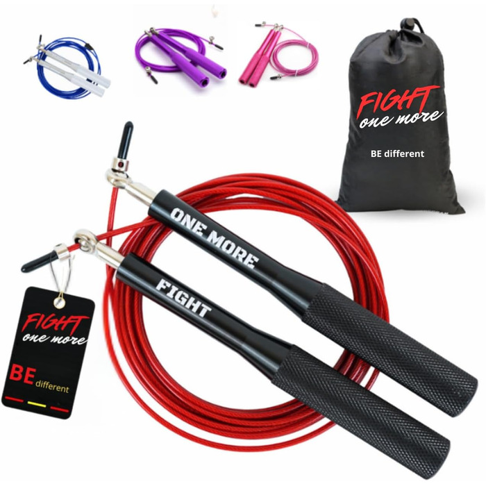 Професійне скакалка для кросфіту з алюмінію + чохол для зберігання, підходить для всіх рівнів, регульована довжина, високошвидкісна, чорна