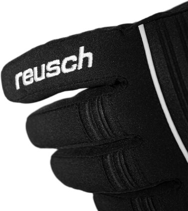Дитячі гірськолижні рукавички Reusch Softshell, водонепроникні та вітрозахисні, чорно-білі, розмір 6