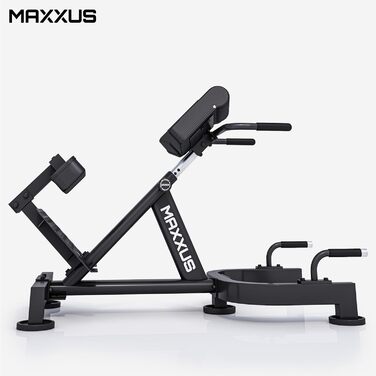 MAXXUS Тренажер для гіперекстензії - регульований, до 150/180 кг, з фіксацією ніг, ручками, прес-тренажер, римська лава, багатофункціональна тренувальна лава PRO