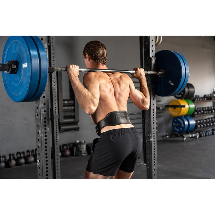 Пончо для тренувань Harbinger 7mm Pro Leather - Пояс для важкої атлетики, пауерліфтингу та олімпійського хавлінгу, чорний, великий