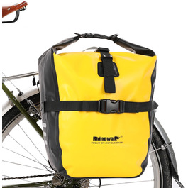 Велосипедна сумка Rhinowalk 20 л, водонепроникна, TPU, міцна, на багажник, для MTB, жовта