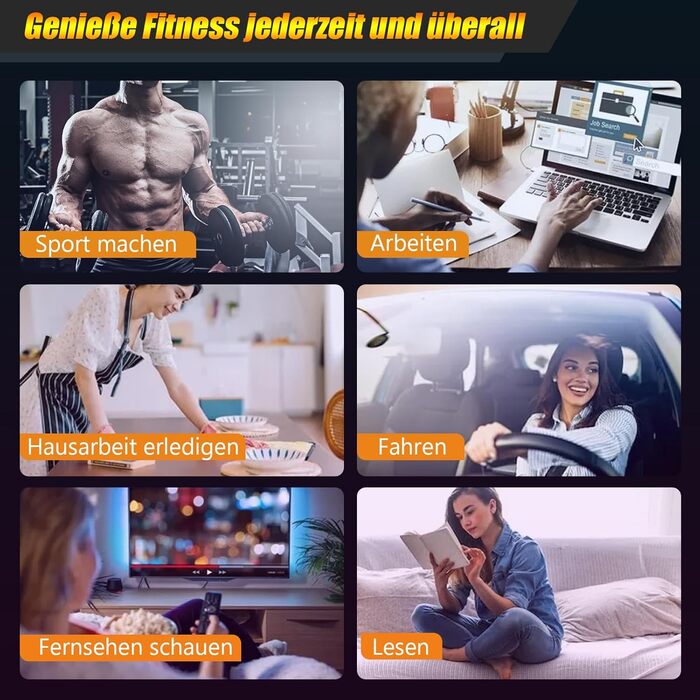 EMS тренажер для пресу Bionadro: ефективне тренування м'язів живота, 8 режимів, 15 інтенсивностей