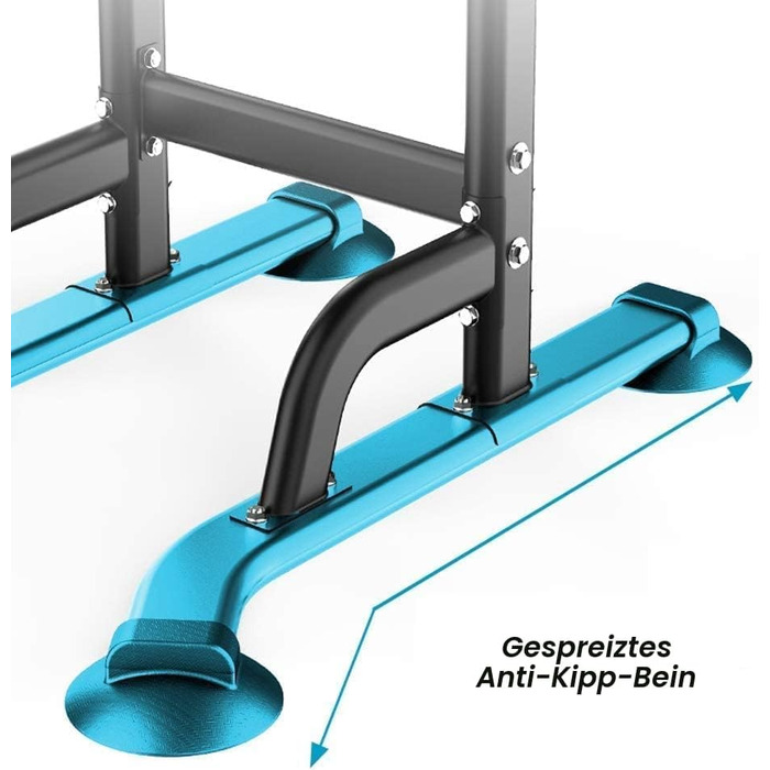 SogesHome Турнік-бруси Power Tower для дому та спортзалу, регульована висота, чорний