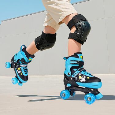 Дитячі ролики Kinder Rollschuhe, блакитні, регульовані, для дівчаток та хлопчиків, розмір 32-36 EU