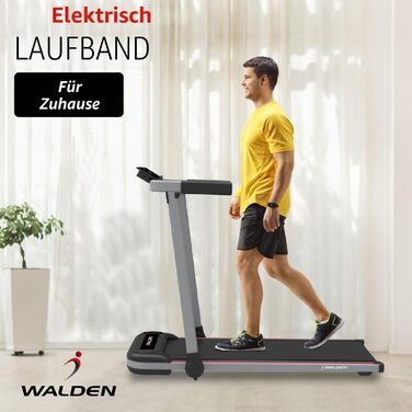 Електрична бігова доріжка Walden F2800 складана — Walking Pad для дому та офісу, мотор 2.5 к.с., швидкість 1-10 км/год, 12 програм, LCD-дисплей, для фітнесу та схуднення