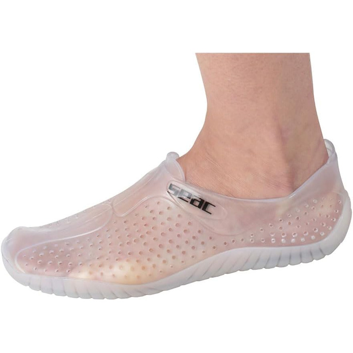 Seac SoftGummischuhe: унісекс аквашузи для пляжу, моря, басейну та відпочинку (43/44 EU, прозорі)
