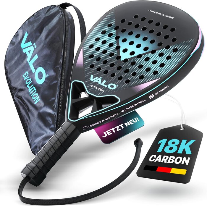 Ракетка для падел [18k Карбон, Легка] Професійна, для Турнірів, Діамант, Зручна Ручка, Унісекс + Чохол