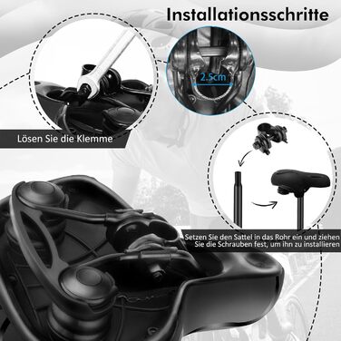 Зручний велосипедне сідло City для міста, чоловічий/жіночий, з Memory Foam, ергономічний, широкий, з інструментом