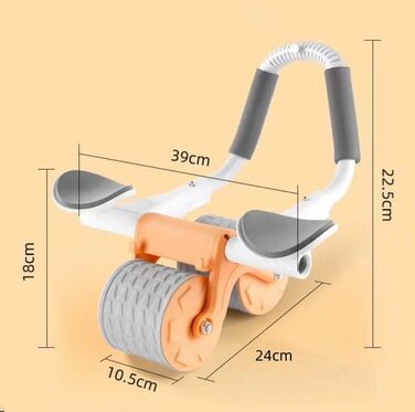 Ролер для пресу з автоматичним пружинним зворотним ходом - тренажер для пресу з підставкою для ліктів та таймером, фітнес-обладнання для дому