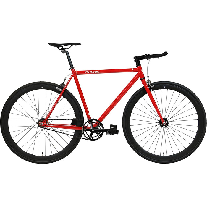Велосипед FabricBike Original Pro, фікс-гіар, Hi-Ten сталь, міський, 8 кольорів, 3 розміри, 10,45 кг, Pro Red & Matte Black, рама 49 см
