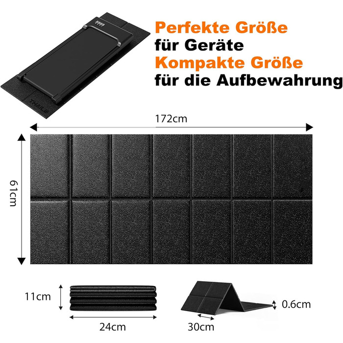 Килимок під бігову доріжку та тренажери 140x60 см, захисний мат з щільного ПВХ для шумоізоляції та амортизації підлоги