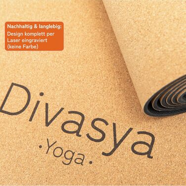 Йога мат Premium Kork: з натурального каучуку та корку | 100% натуральний та екологічний | 183 x 66 x 0,4 см | з чохлом для перенесення | неслизький | безпечний | без TPE | міцний та довговічний