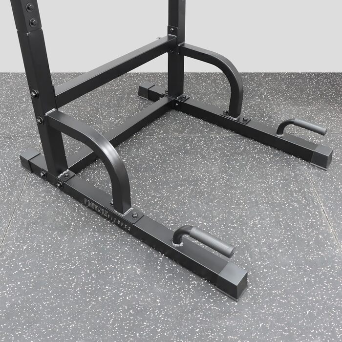 Силова вежа Phoenix Fitness Power Tower, турнік, бруси та стійки для віджимань, багатофункціональний тренажер для дому, чорний