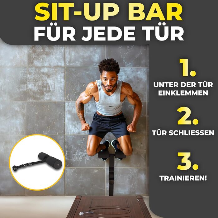 ROAD2GOAT® Тренажер для пресу - роликовий тренажер для дому, для чоловіків та жінок, чорний/золотий