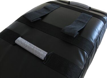 BAY® HOOOK Подвійний ударний щит 72x37x16 см, великий тренувальний щит для кікбоксингу, муай тай, MMA, карате, чорний, вигнутий