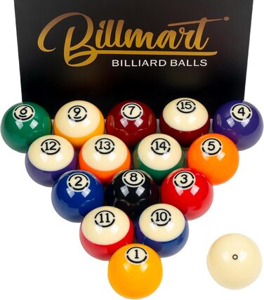 Billmart Преміум набір більярдних куль 57,2 мм, 16 куль для більярдного столу, аксесуари для турнірів